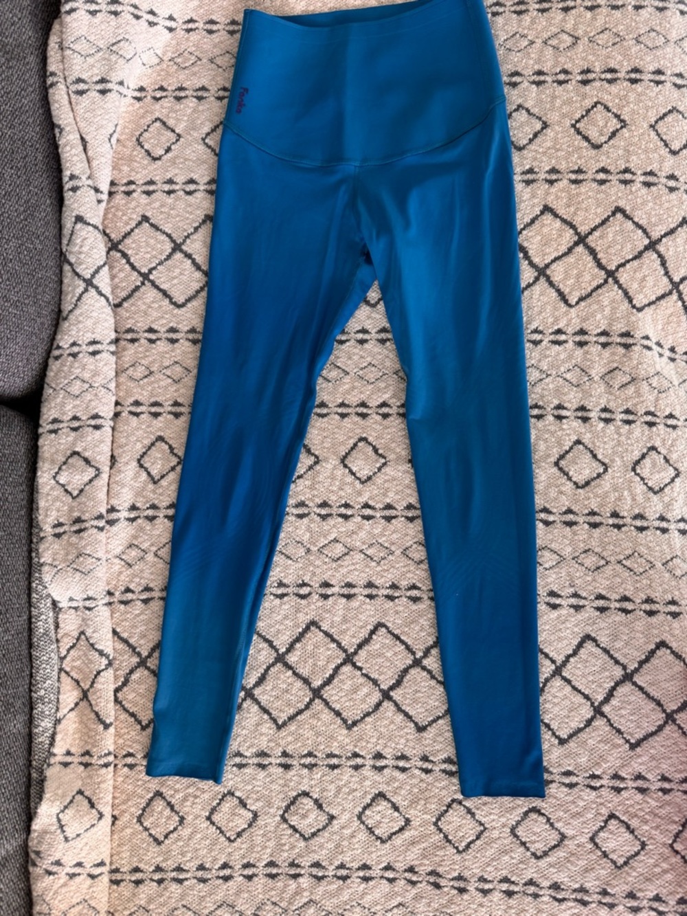 FANKA High-Waist Blue- Teal Shaping Leggings Sz S NWOT